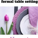 Table Setting Diagram and Dinner Etiquette Reminders