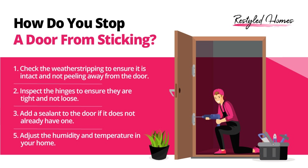 Fixing a sticky door hinge